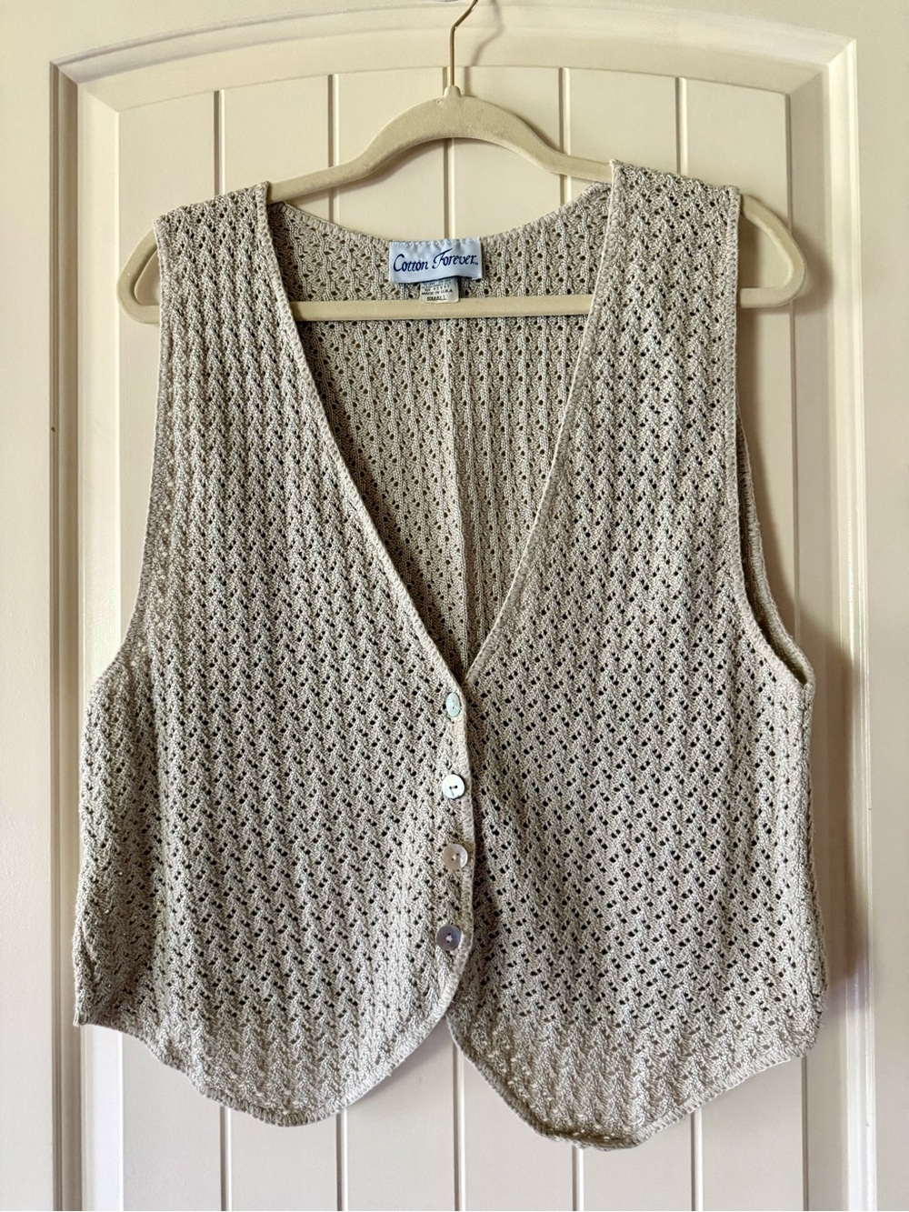 Vintage Cotton Forever Vest EUC. 1990's
